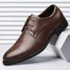 Chaussures habillées hommes mariage chaussures en cuir décontractées Slipon chaussures à lacets pour hommes mode affaires cuir dîner chaussures plates pour hommes R230227
