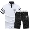 Männer Trainingsanzüge Sommer Männer Shorts Sets Kurzarm T-shirt Shorts Drucken Männliche Trainingsanzug Set Männer der Marke Kleidung 2 stück Sets 230227