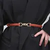 Belts Leather Belt Simple Design Belt Thin Belt Decorative Dress Sweater Coat Waist Small Belt Fashion Allmatch Plain Waistband Z0223