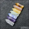 voiture dvr Charms 7 Chakra Set Reiki Pierre Naturelle Cristal Pendentifs Ornements Rock Quartz Yoga Énergie Perle Guérison Art Artisanat Accueil Drop Delivery Dhosv