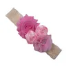 A296 NEW CHILDLELS LACE ELASTACTIS HAIR BAND BABY WORN WOOLEN LACE CHIFFON FLOWER HEADBAND HEADDRESS