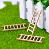 Садовые украшения мини -деревянная ступенчатая лестница сказочная мебель Лестницы