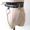 Belts Women Hip Hop Waist Harness Ultra Long Belts Fashion Punk Belt With Chain Female Big O Ring Jeans Dress Stylish Pants Strap 316 Z0223