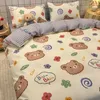 Bedding sets Pink Bedding Sets Duvet Cover Set Polka Dot Pattern Bed Linens Quilt cover Pillowcase Home Textile Cute Bed Sheets 230227