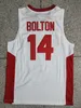 QQ8 Troy Bolton #14 High School Wildcats NCAA College Basketball Jerseys Crestwood High School Knights White Red Size S-XXL