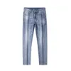 Heren jeans lente zomer dunne slank fit Europees Amerikaans high-end merk kleine rechte dubbele f broek Q9534-2