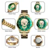 腕時計Skmei Skull CaCual Quartz Watch Men Watches 3BAR防水3Dリリーフパターンラインストーンステンレススチールストラップ