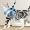 Cat Collars Leads Adjustable Anti-Escape Small Belt Kitten Harness Light Breathable Soft Pet Vest Wiring Traction Walking 230227