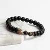 8mm Natural Stone Handmade Beaded Strands Charm Bracelets Elastic Bangle For Women Men Lover Party Club Decor Jewelry