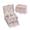 Cosmetic Organizer Borse portaoggetti Personalizzato in pelle PU Designer Portagioie da viaggio da donna Nuovo vassoio da esposizione Portatile a due strati per Y2302