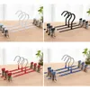 Hangers Racks Pants Skirt Hangers Multi-purppose Heavy Duty Slim Hanging Rack with Metal Clips Laundry Drying for Cloth Rotating Swivel Hook 230227