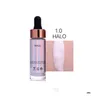 Bronzeurs Surligneurs Nouvelle marque Surligneur liquide Maquillage pour femmes Magic Face Brighten Glow Glitter Kits de maquillage O.Two.O Cosmetic Dhwx2