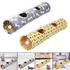 Cat Toys Tunnel Cats Passageway Tube Ringing Paper With Suspended Ball Foldable Plush Scratch Resistant Pet For Kitten Rabbits