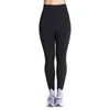 Aktiva byxor Kvinnor Hög midja Fitness Leggings Solid Plus Size Gym Sport Yoga Kvinnlig elastisk andningsbar träning som kör tak