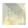 car dvr Garden Decorations Sier Suncatcher Hanging Crystal Prism Light Catcher Window Sun Rainbow Maker Prisma Decoration Wedding Gift Drop Dhzjh