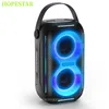 Haut-parleurs portables Haut-parleur Bluetooth sans fil étanche pour l'extérieur Colonne portable Lumière RVB stéréo danceTWS subwoofer Music Center avec radio R230227