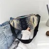 Bel çantaları moda yılan derisi göğüs paketi kadın hamur tatlısı şekilli pullu çanta vahşi stil crossbody