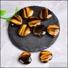 Auto DVR Stone Tiger Eye Hart Turquoise Rose Quartz Agaat Natuurlijke ornamenten Handhandgreep stukken Diy Stones Sieraden maken Accessoires Drop del Dhqmd