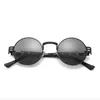 Sunglasses 2023 Trend Black Round Women Hip Hop Sun Glasses Punk Men Steampunk Goggle Luxury Rock Accessories