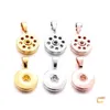 car dvr Pendant Necklaces Sier Gold Metal 18Mm Ginger Snap Button Base Charms For Diy Snaps Buttons Necklace Earrings Jewelry Accessorie Dro Dhq9O