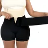 Women's Shapers High Waist Trainer Shorts Tummy Control Butt Lifter Shaper Panties With Wrap Belt Women Flat Belly Slimming Fajas Shapewear 230227