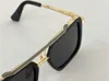 Fyrkantiga solglasögon för män Designermärken Flat Top Helbåge Acetat Retro Vintage Populär 18k guld Män Kvinnor Modemärke Solglasögon Glasögon