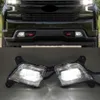 Para chevrolet chevy silverado 2019 2020 2021 luz de nevoeiro led lâmpada diurna drl luzes diurnas amortecedor dianteiro à prova dwaterproof água