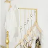 Hangers Racks Gold Clothing Selling Store Hangers Display Rack Iron Art Shelf Wall Hook Garment Show Save Space Cloakroom Underwear Organizer 230227