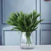 Decorative Flowers 50CM 11Head Artificial Wheat Bunch Plastic Realistic Plants Po Props El Sample Room Home Deco Flower Arrangemen