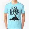 Herren T-Shirts Go - Kart Racing Eat Sleep Race Trend T-Shirt Herren Sommer Hochwertige Baumwolloberteile Karting