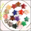 CAR DVR Stone 20mm Star Decoration Craft Natural Healing Crystals Quartz Gemstone Ornaments to Christmas Home Drop Delivery Jewel Dhox4