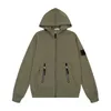 Topstoney Högkvalitativ märkesdesigner herrarna Stonhoodies Classics Badge Terry Cardigan Zip Hooded Tröja Fashionable Cotton With Loose Fit Men's Island Hoodies