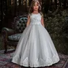 Girl's Dresses 2023 White Evening Kids Comes Dress For Girl Children Clothes Princess Dresses Vestido Flower Girls Dress Big Bow 10 12 Years W0224