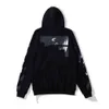 Off White Hoodie Estilo Moda Moda Suéter Pintado Arrow Crow Stripe Hoodie Masculino e Feminino Offs Branco Blackrlwg 653