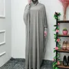 Ramadan Muslimsk etnisk klädsel One Piece Bön Hijab Klänning Plagg Abaya Cover Dubai Jilbab Kvinnor Niqab Huv Helrock Modest Jilbab Isl