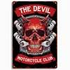 Мотоцикл ретро -рисовать живопись металлическая плакат металлический знак винтажный табличка жестяная талона гараж клуб декор стены