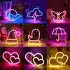 Neon Led Işıklar Ayı Lightning Cloud Sign Light Rainbow Gezegen Neon Oda Ev Dekor