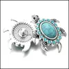 voiture dvr Fermoirs Crochets Noosa Forme De Tortue Gingembre Snap Chunks Pierre Turquoise Étoile De Mer 18Mm Boutons Bracelet À Faire Soi-même Bijoux Cadeau Drop Delivery Dhrxr