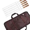 Dinnerware Sets 5pcs Roasting Forks With Bag Camping Skewers Dog Barbecue Tool
