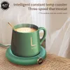 Mattor kuddar USB kaffekopp varm värmeplatta DC 5V Konstant temperatur Coaster 3 Gear Digital displayjustering Tidsvärmare för mjölkte 230227