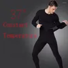 Men's Thermal Underwear Winter 37 Degree Constant Temperature For Men Ultrathin Elastic Thermo Seamless Long Johns Warm