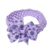 A295 New Children 's Chrysanthemum Swallowtail bow headband 귀여운 아기 프린트 나비 니트 헤어 밴드