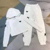 Designer women hoodie Two Pieces Sets Female trendy White women tracksuit Jackets Pants With Letters Side For Lady Slim Jumpers Woman Tracksuit brand Spring Outwear