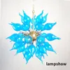 Lampes suspendues américaines européennes Dia26 couleur bleue forme ronde lustres d'intérieur lampes classiques maison lustre lustres éclairage de plafond décor LR1466