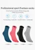 Herensokken Aonijie E4813 One Pair Sport Long Tube Socks FiveToes Mid Calf Lengte Teen Socks Perfect voor Barefoot Running Shoes Marathon Z0227