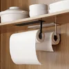 Porte-papier hygiénique accessoires auto-adhésifs de cuisine sous l'armoire porte-serviettes porte-serviettes stockage de cintre de tissu pour salle de bain