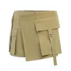 Skirts Women's Low Waist Cargo Fashion Female Casual Solid With Pocket Slim A-Line Mini Skirt