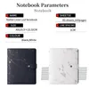 Notas de notas de capa dura A5 Black Binder Diários de Planejadores de Planejadores de Planejador Replicando Notebooks de mármore para presentes 230225