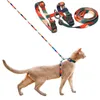 Cat Collars Leads Harness and Leash Set s Escape Proof Adjustable Kitten for Large Small s Lightweight Soft Pet Safety 230227