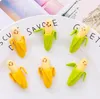 Söt bananstil Erasers Mini Novelty Korean Creative Stationery 2st/Pack School Supplies for Student Gift SN4335